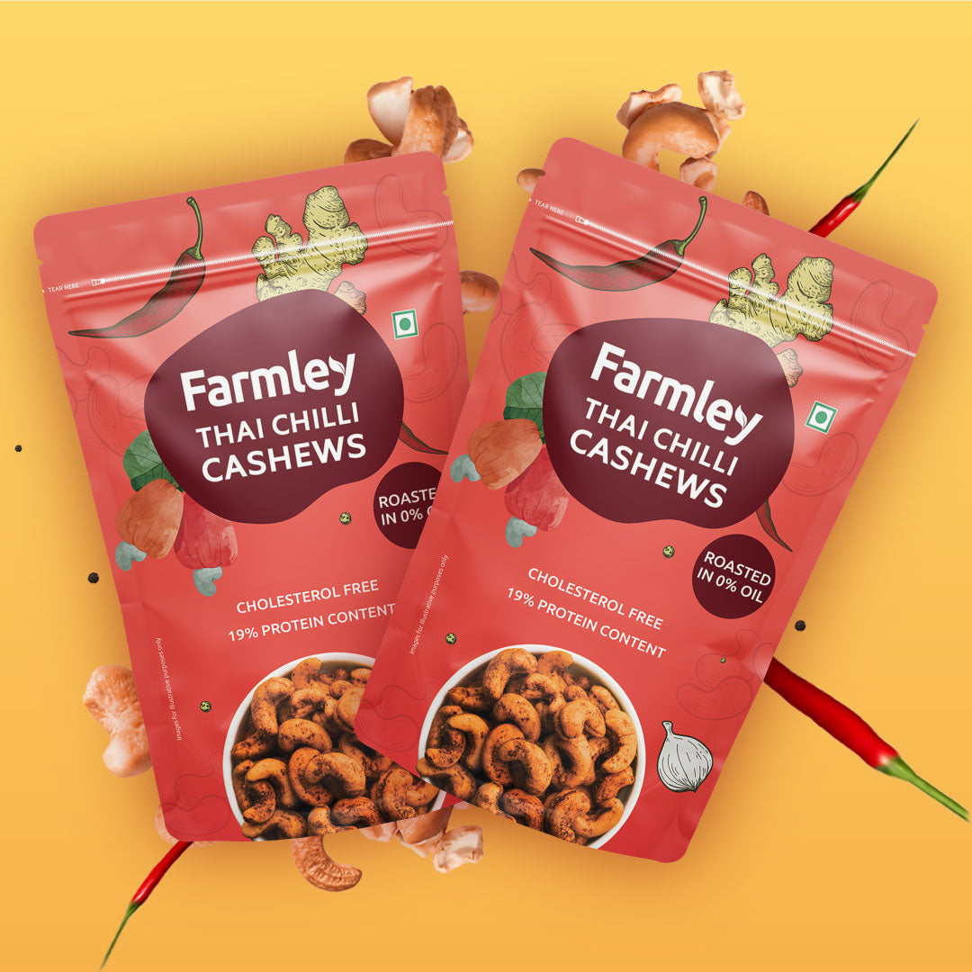 Grab2Buy Thai Chilli Cashews - Roasted  Grab2Buy Farmley Grab2Buy