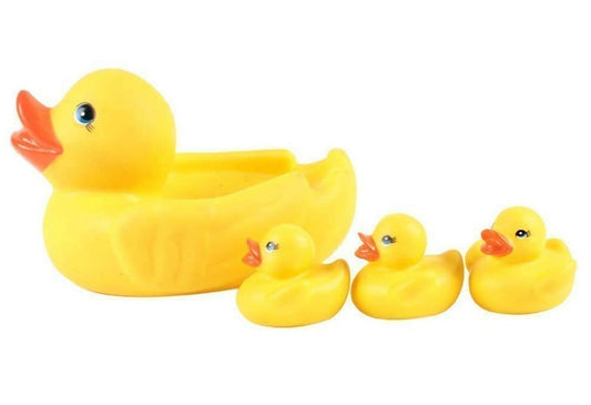 ToysBuddy Baby Bathing Rubber Squeaky Ducks Floating Play Water Pool Tub Toys (Yellow) - Grab2buy