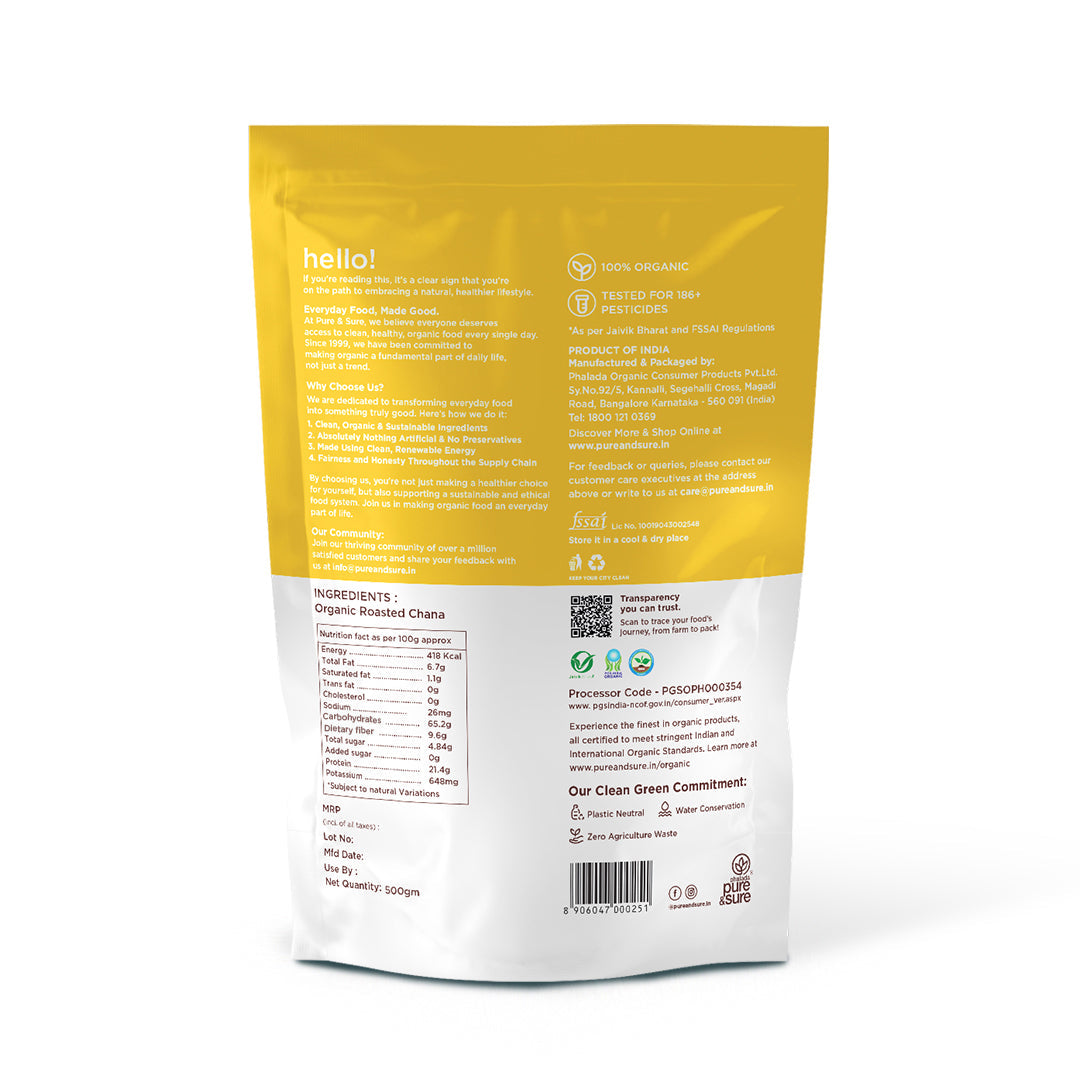 Pure & Sure Organic Roasted Channa