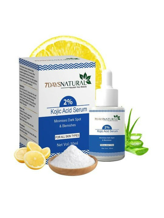 7 Days 2% Kojic Acid Face Serum with Niacinamide for Dark Spots Pigmentation 