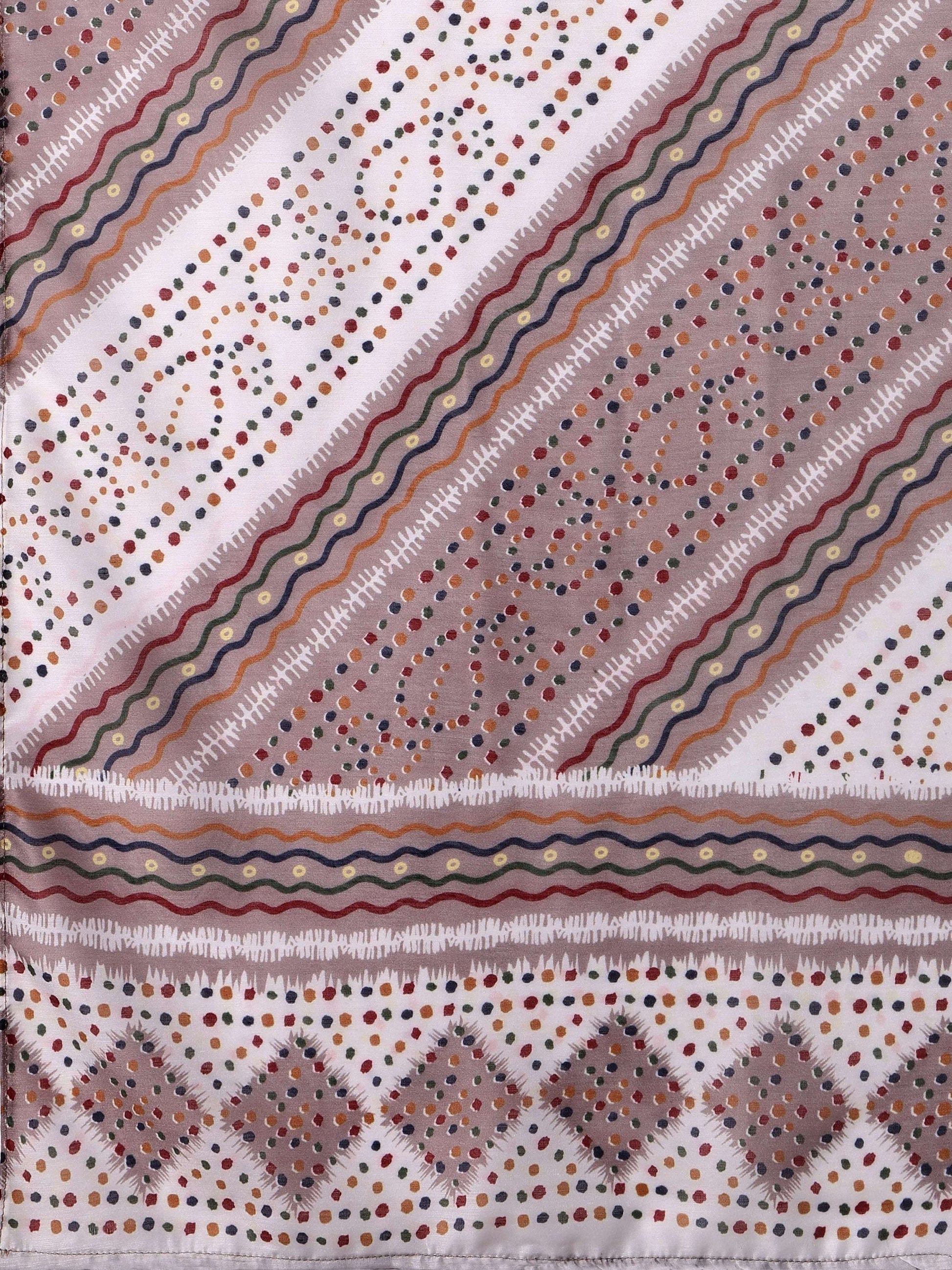 Nayra Cut Embroidered Kurta With Pant And Dupatta Set, Multicolor - Hiral Fashion
