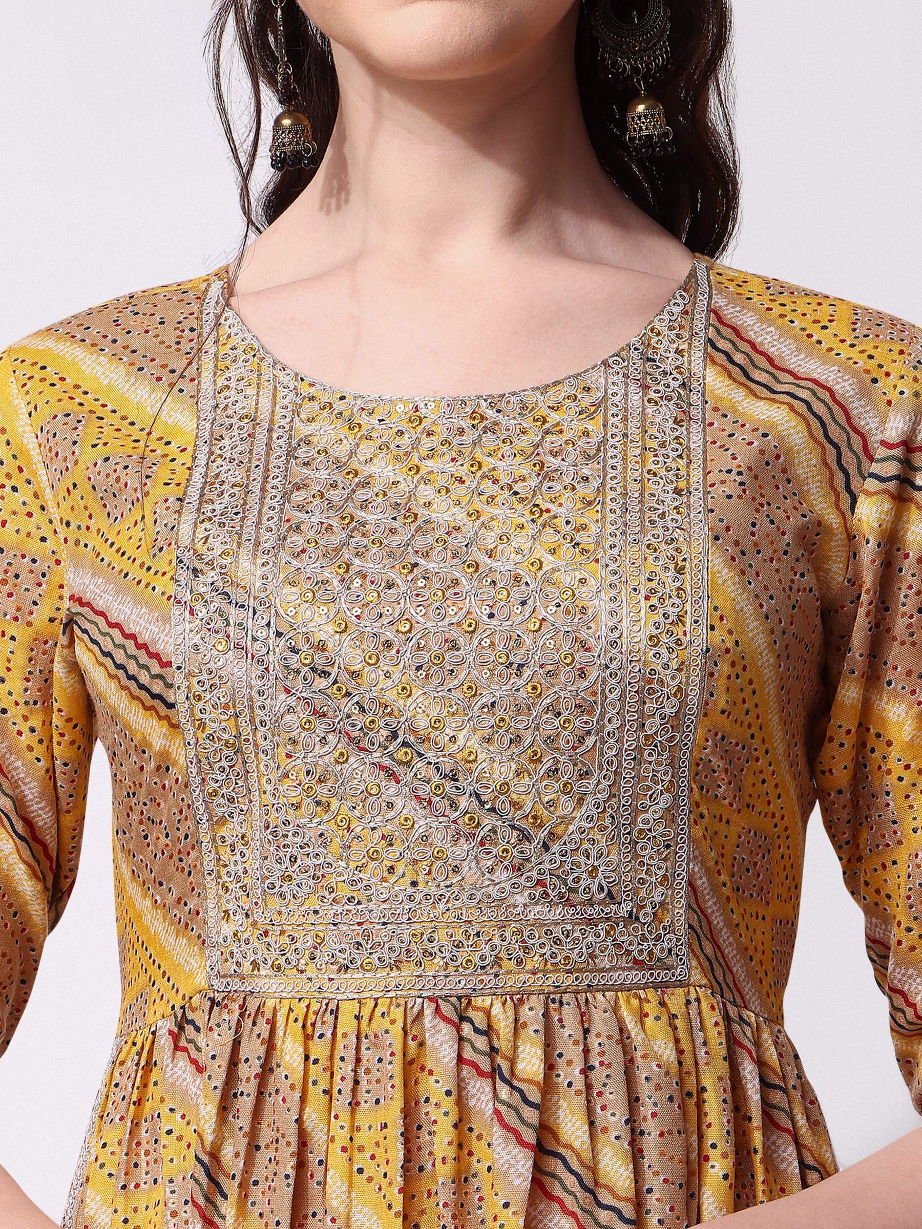 Nayra Cut Embroidered Kurta With Pant And Dupatta Set, Multicolor - Hiral Fashion