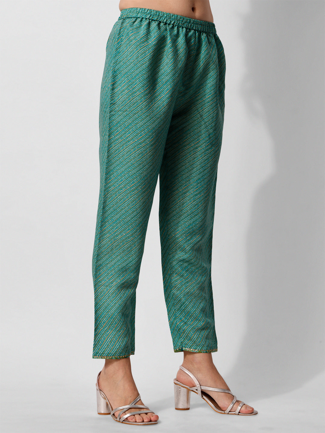 Printed And Embroidered Kurta With Pant And Dupatta Set, Multicolor - Hiral Fashion