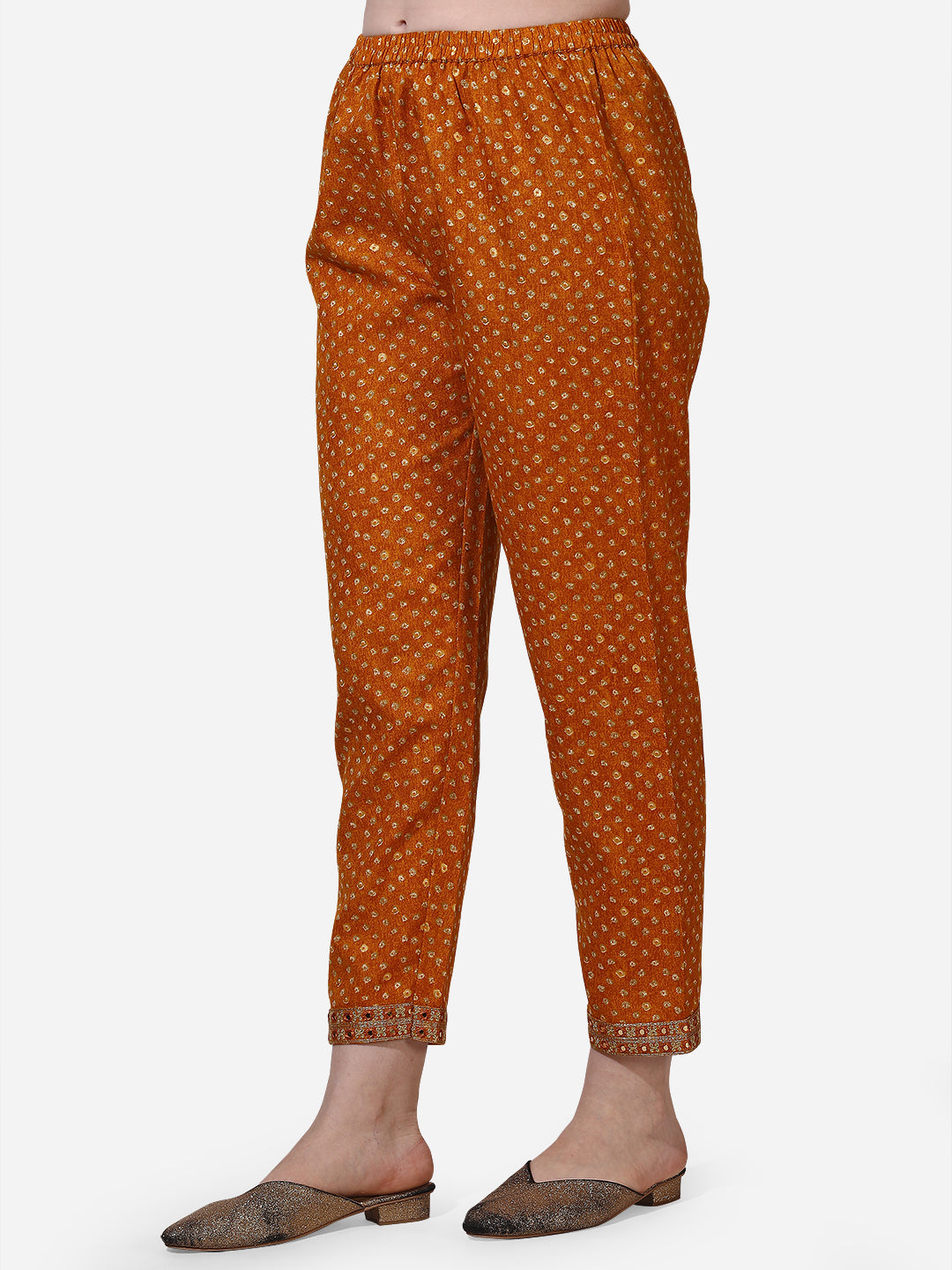 Printed & Embroidered Kurta With Pant & Dupatta Set, Multicolor - Hiral Fashion