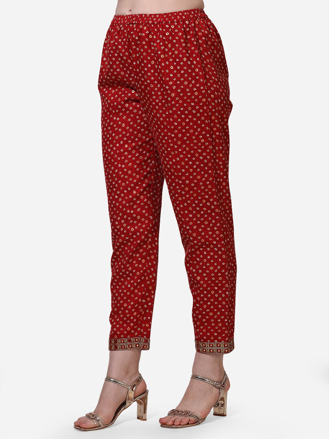 Printed & Embroidered Kurta With Pant & Dupatta Set, Multicolor - Hiral Fashion