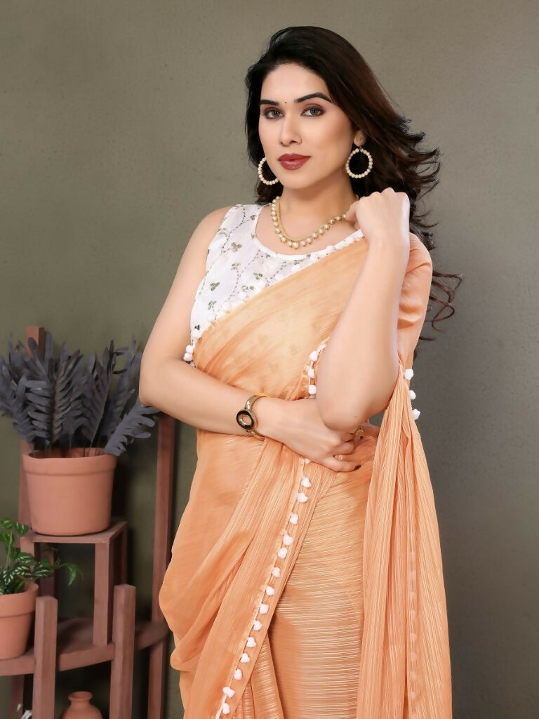 Designer Partywear Yellow Banglor Fancy Saree - Kanak