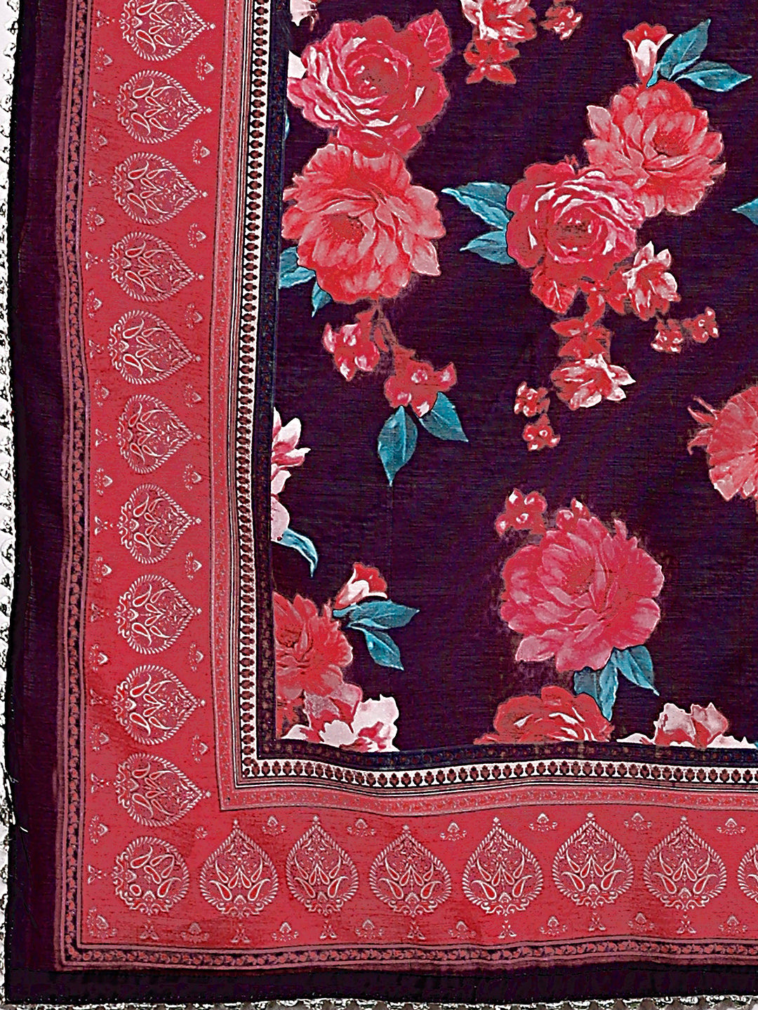 Alia Cut Embroidered Kurta With Pant & Printed Dupatta, Multicolor - Hiral Fashion