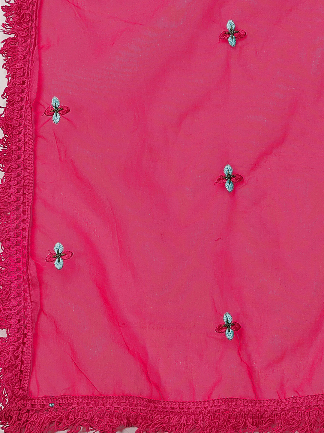 Embroidered Kurta With Pant & Embroidered Organza Dupatta, Multicolor - Hiral Fashion
