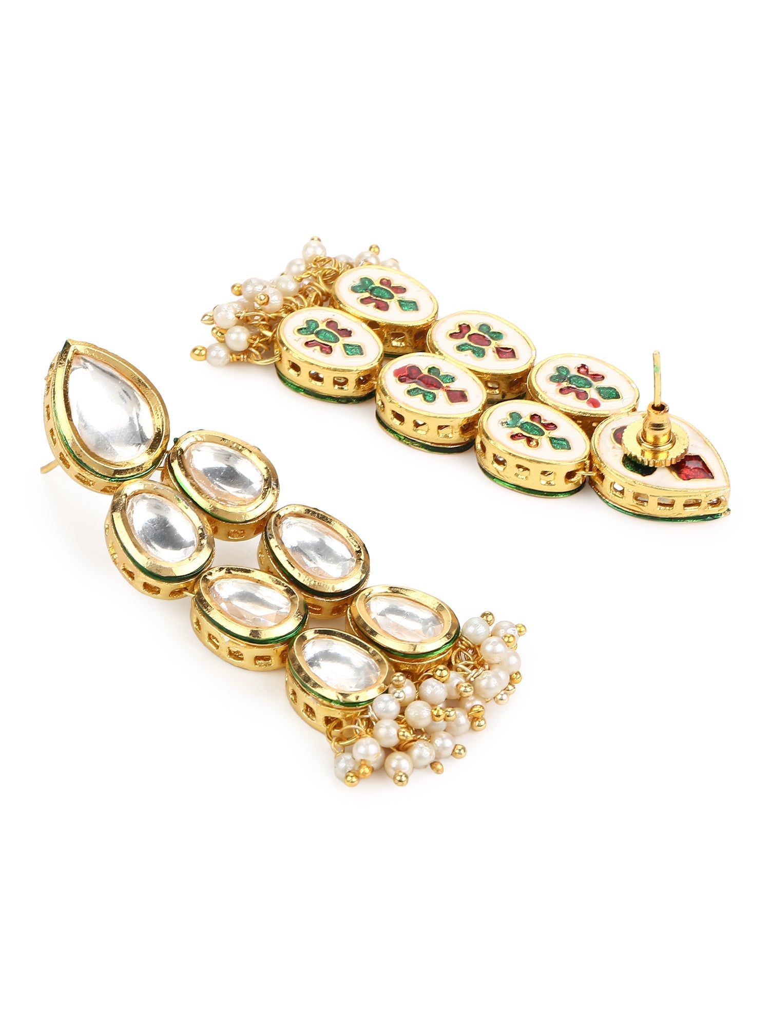 Silver Gold-Plated Contemporary Jhumkas Earrings - Ruby Raang - Grab2buy