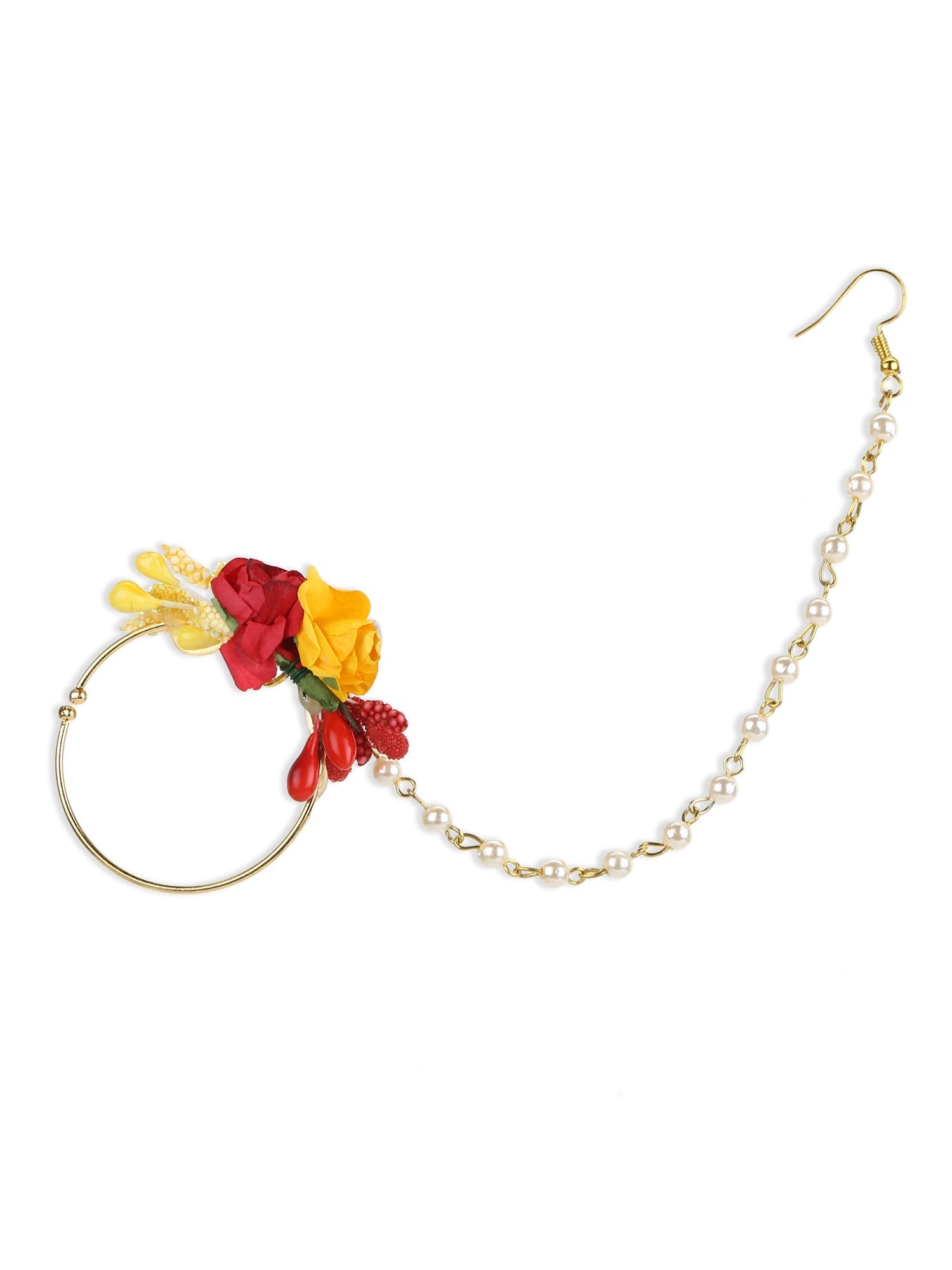 Yellow Floral Jewellery Set - Ruby Raang - Grab2buy