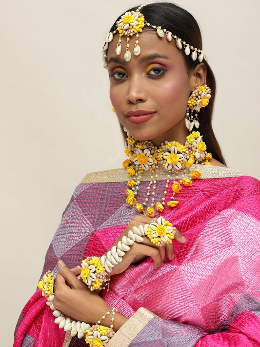 Yellow Gold Plated Jewellery Set - Ruby Raang - Grab2buy