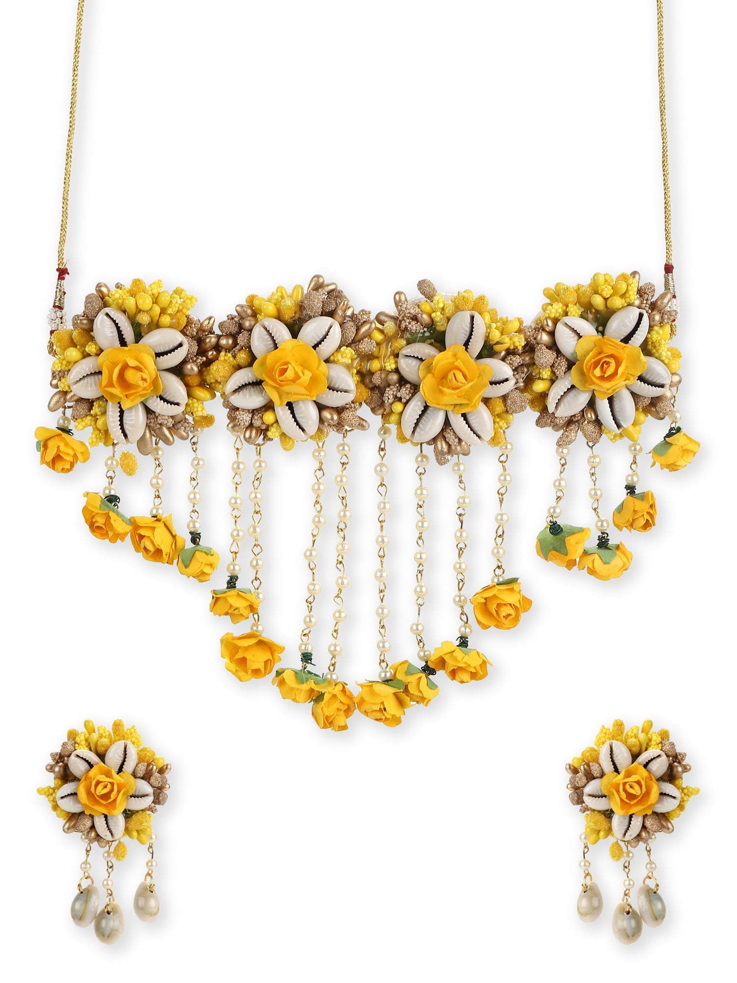 Yellow Gold Plated Jewellery Set - Ruby Raang - Grab2buy