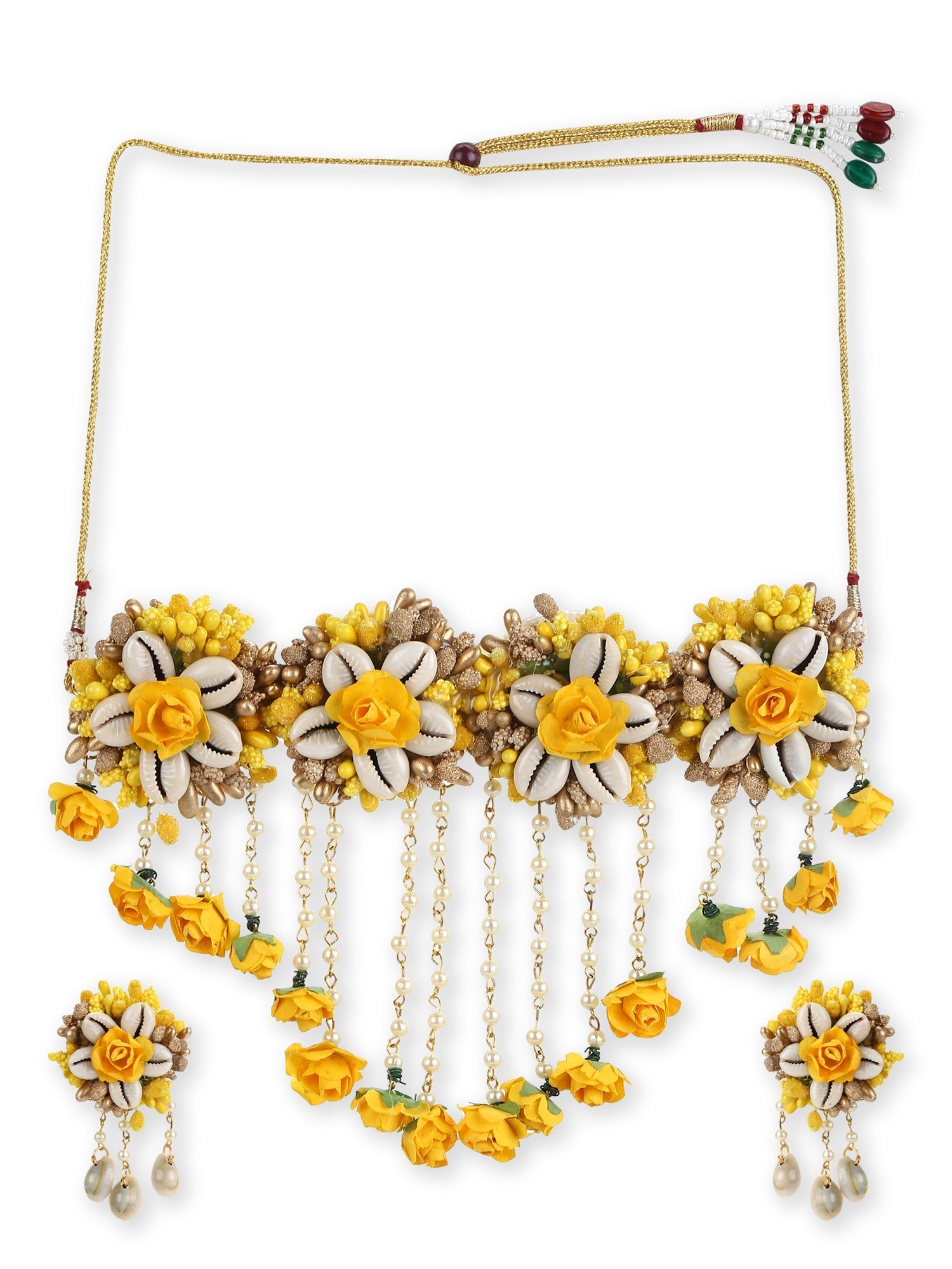 Yellow Gold Plated Jewellery Set - Ruby Raang - Grab2buy