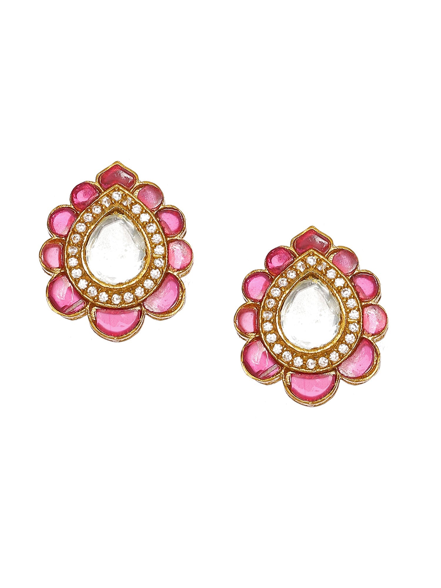 Teardrop Maroon Studs - Ruby Raang Ruby Raang Studio