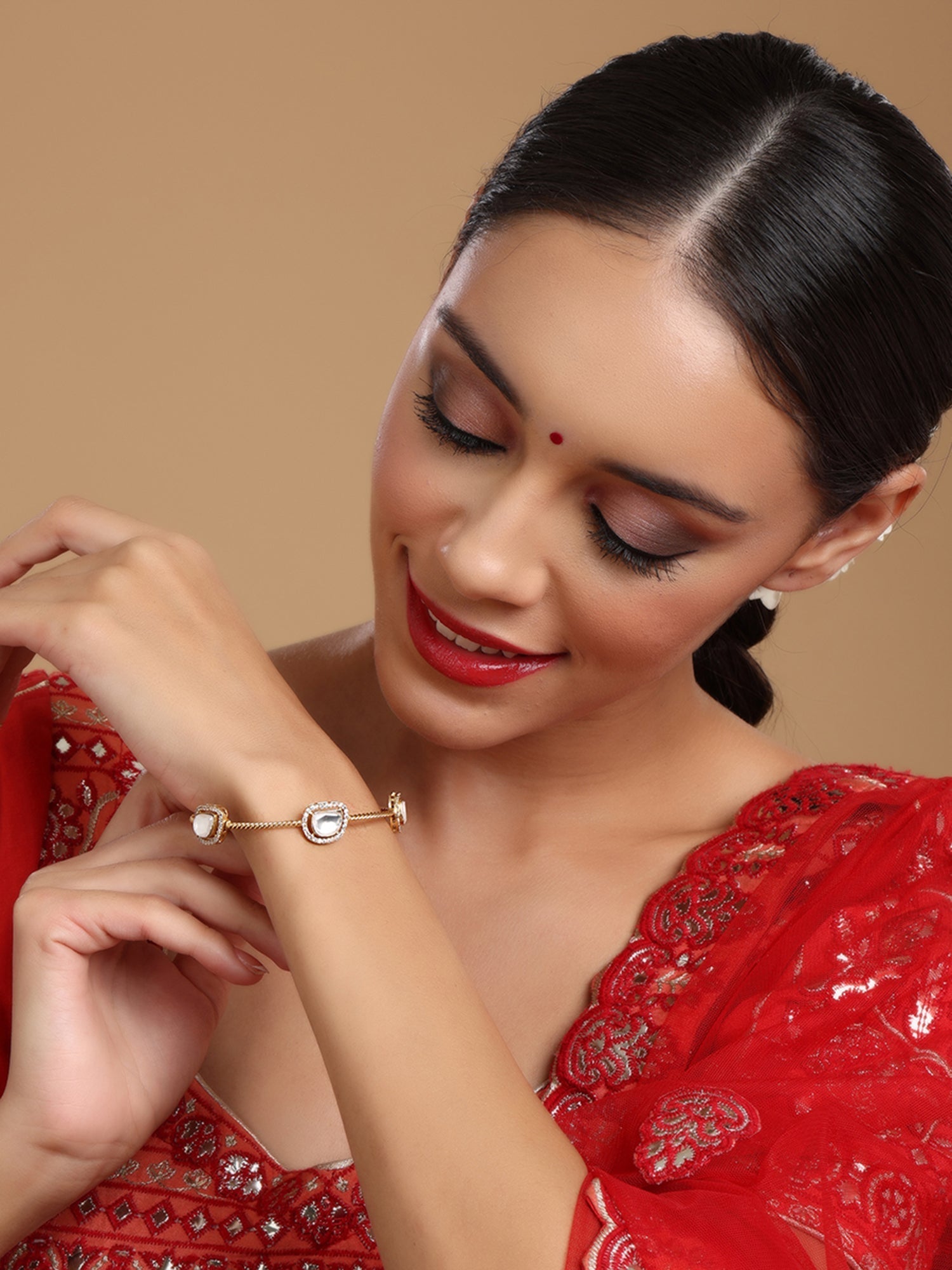 Kundan Bangle - Ruby Raang Ruby Raang Studio