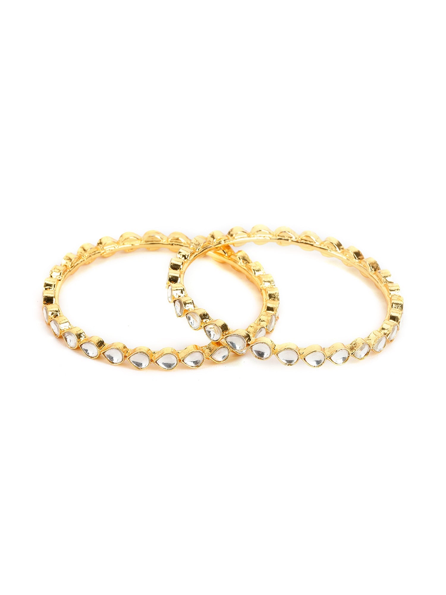 Kundan Bangles (set of 2) - Ruby Raang Ruby Raang Studio