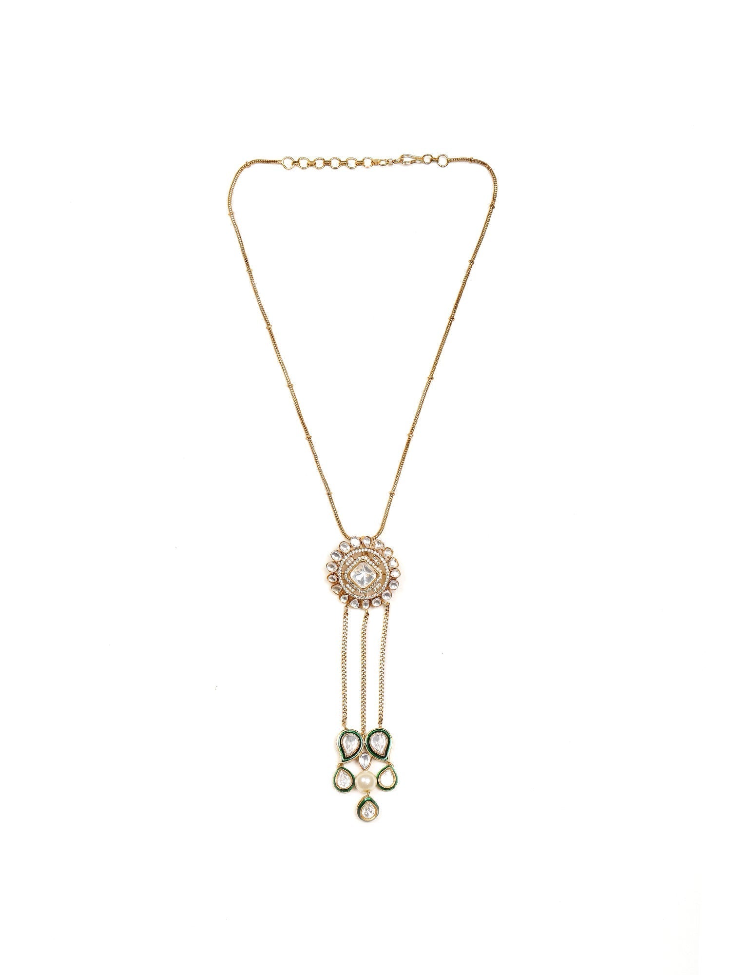 Kundan Long Necklace - Ruby Raang | Swadesiicart