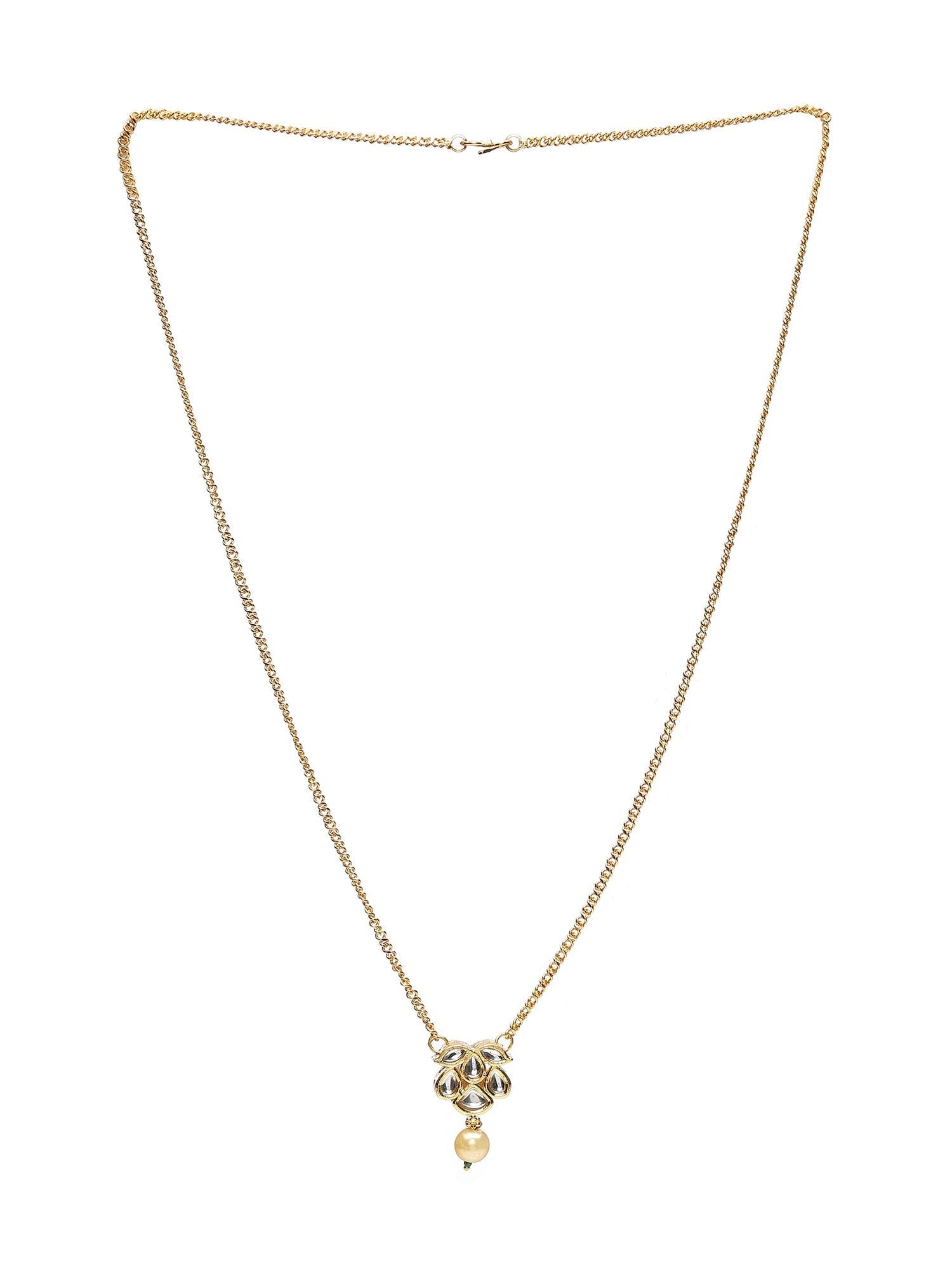 Long Kundan Necklace - Ruby Raang | Swadesiicart