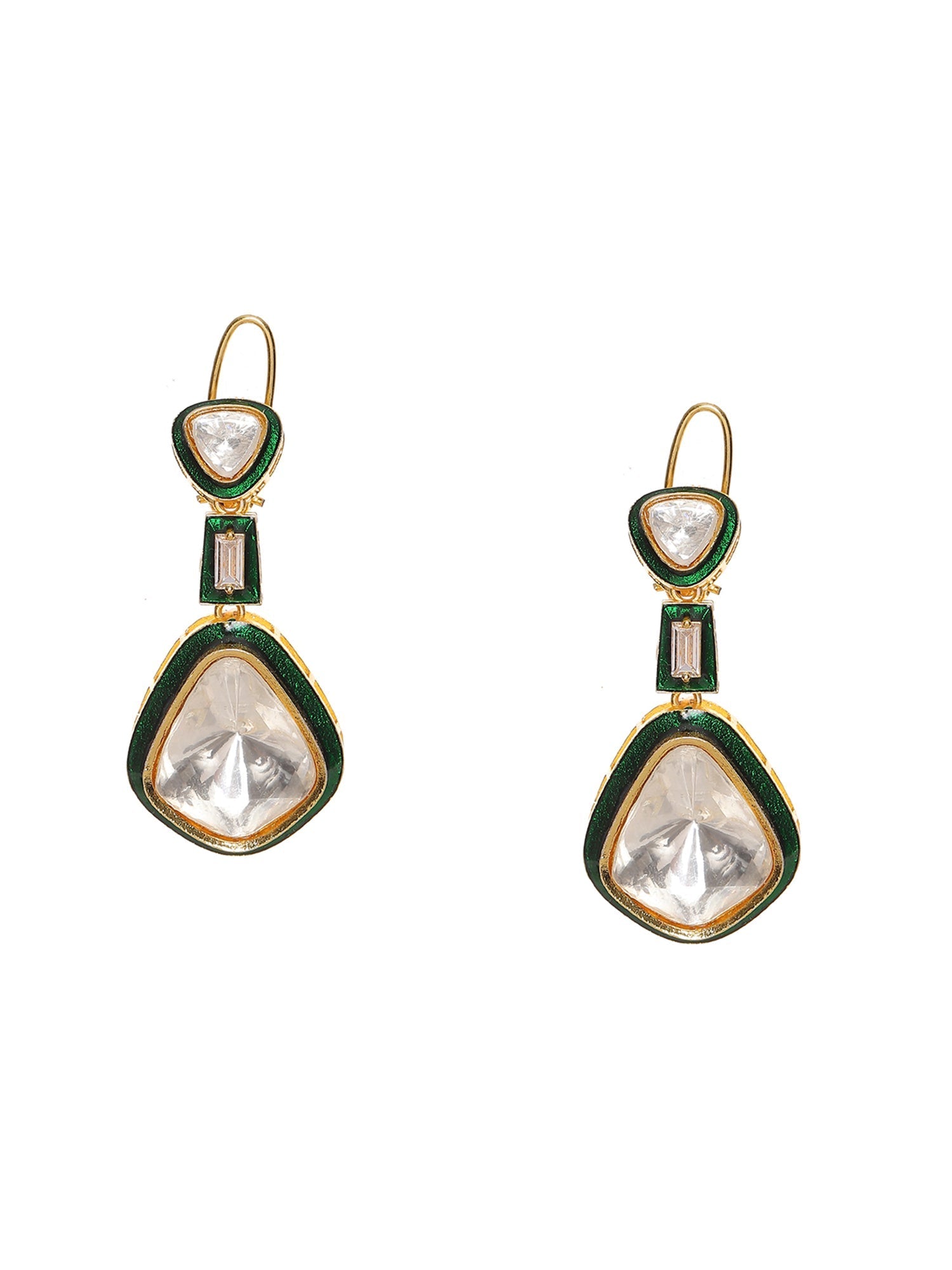 Kundan and Meenakari Earrings - Ruby Raang Ruby Raang Studio