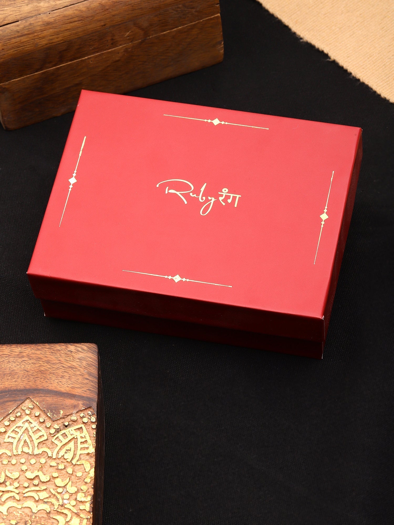 Layered Kundan Neckpiece with Matching Studs - Ruby Raang Ruby Raang Studio