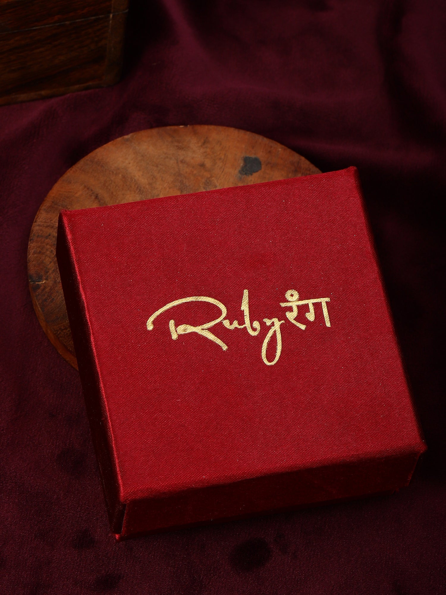 Handcrafted Patchi Kundan Necklace with Studs - Ruby Raang Ruby Raang Studio