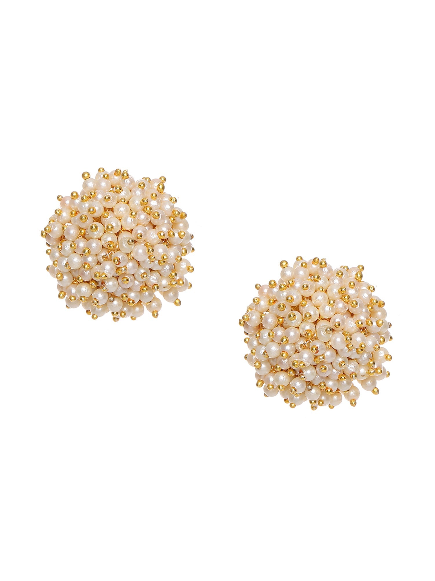 Round Pearl Studs - Ruby Raang Ruby Raang Studio