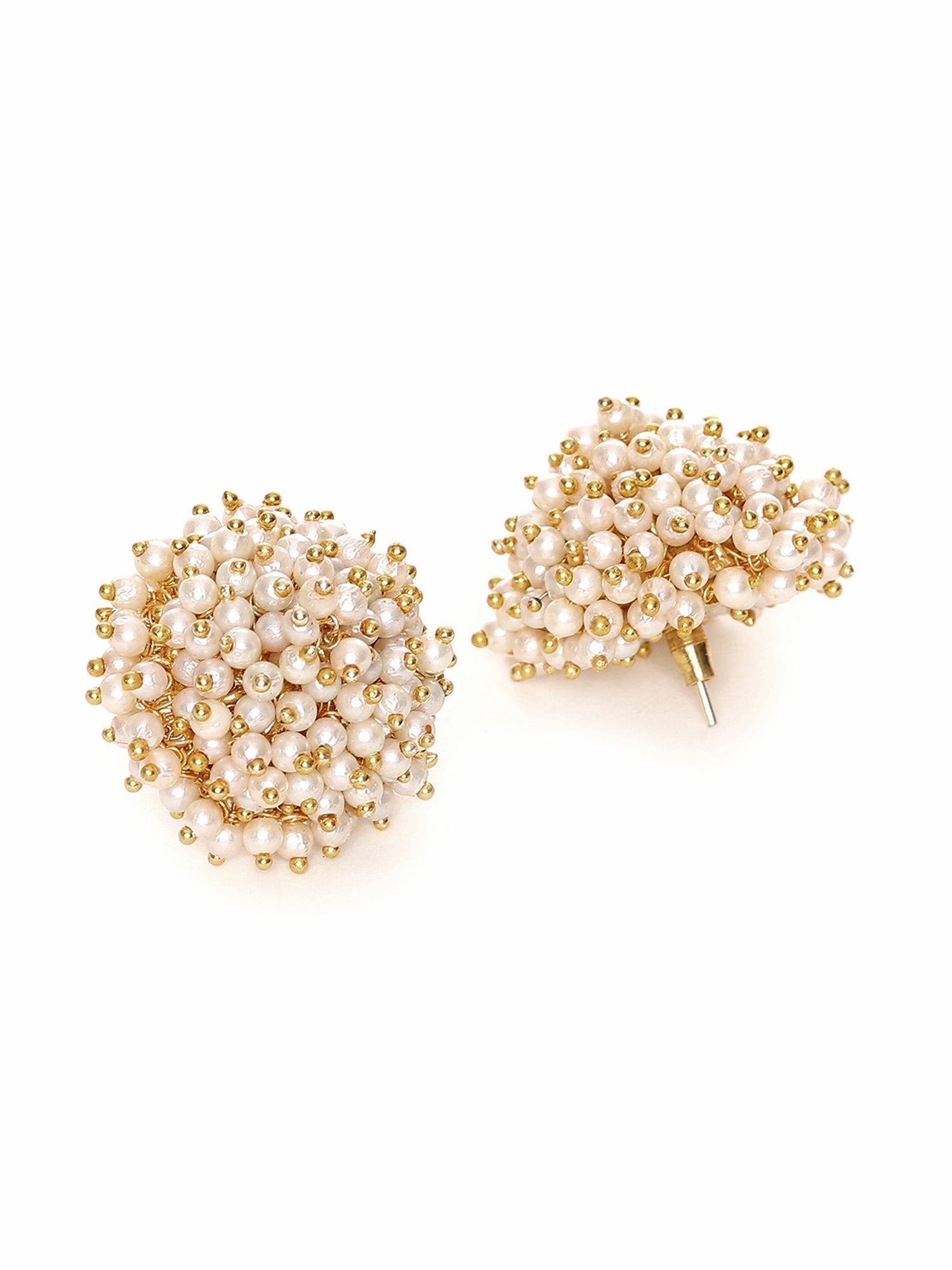 Round Pearl Studs - Ruby Raang Ruby Raang Studio