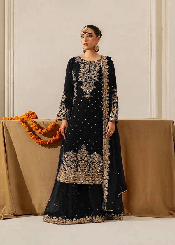 Lehenga Mart Designer Plazzo Suit For Women-Black