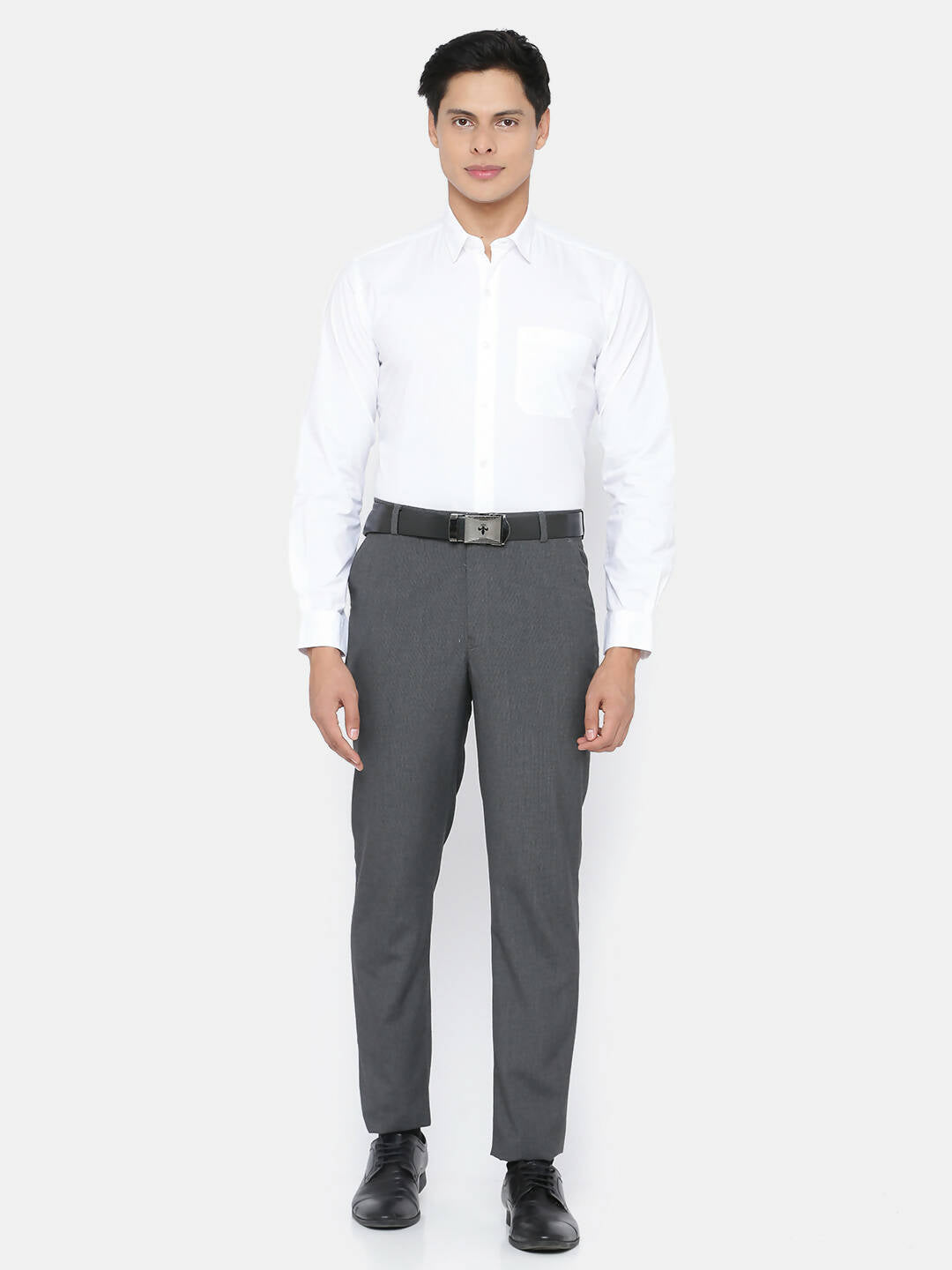 Ramraj Cotton Mens Full Sleeve Formal 100 % Cotton White Shirt 