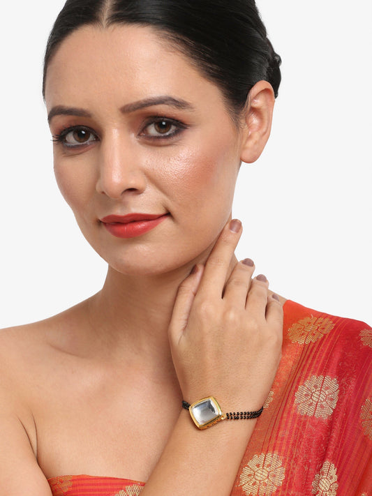 Black Kundan Mangalsutra Bracelet - Ruby Raang - Grab2buy