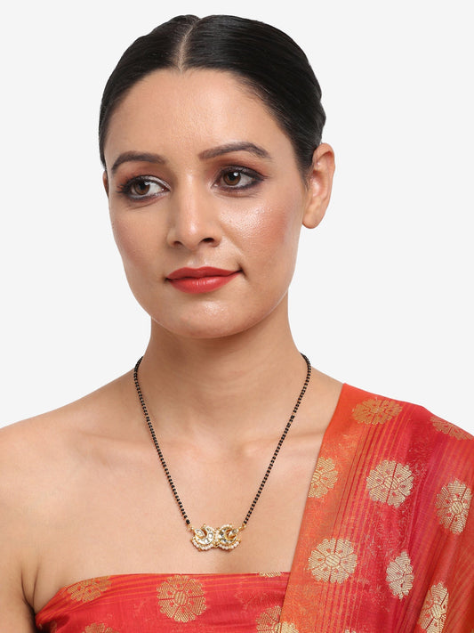 Gold-Plated Kundan Mangalsutra - Ruby Raang - Grab2buy