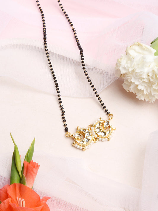 Gold-Plated Kundan Mangalsutra - Ruby Raang - Grab2buy
