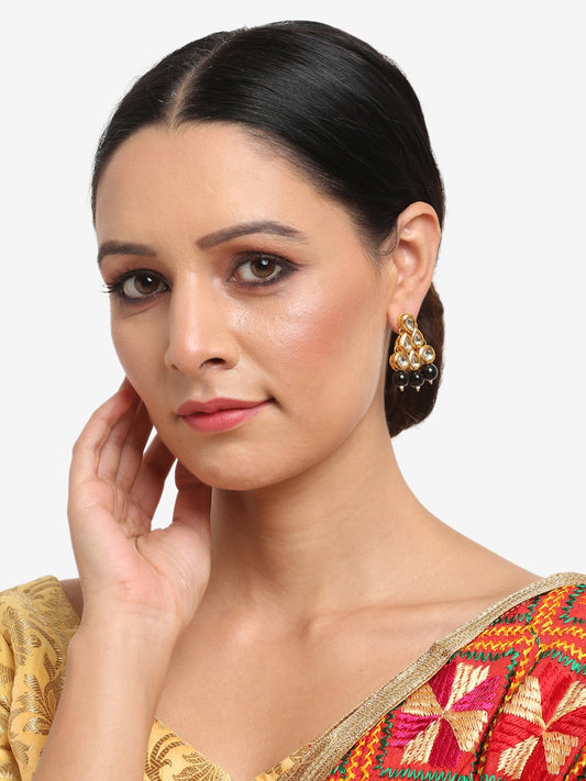 Black Contemporary Drop Earrings - Ruby Raang - Grab2buy