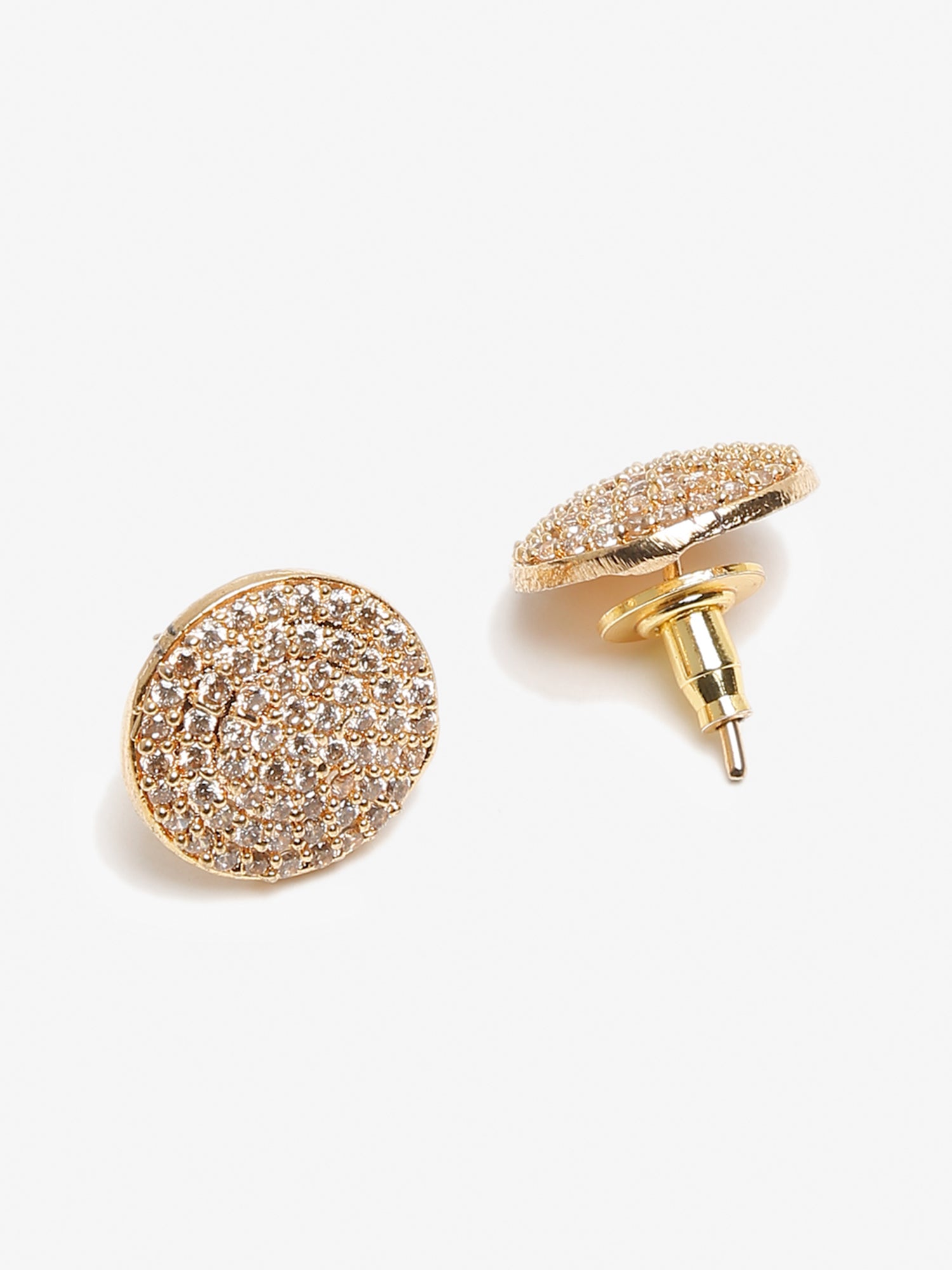 Rose Gold Contemporary Studs Earrings - Ruby Raang - Grab2buy