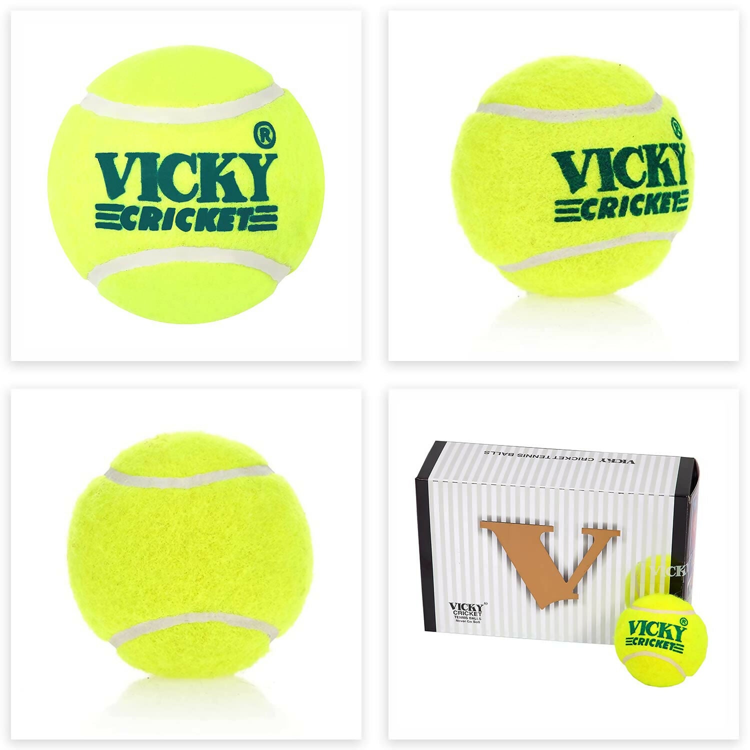 Vicky Yellow Tennis/Cricket Ball Light Multipurposeful Design & Durable Rubber Built 