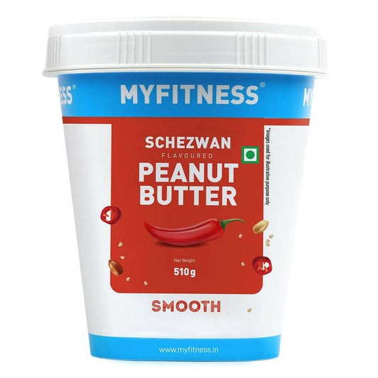 Myfitness Schezwan High Protein Spread & Dip Spicy Smooth Peanut Butter - Grab2buy