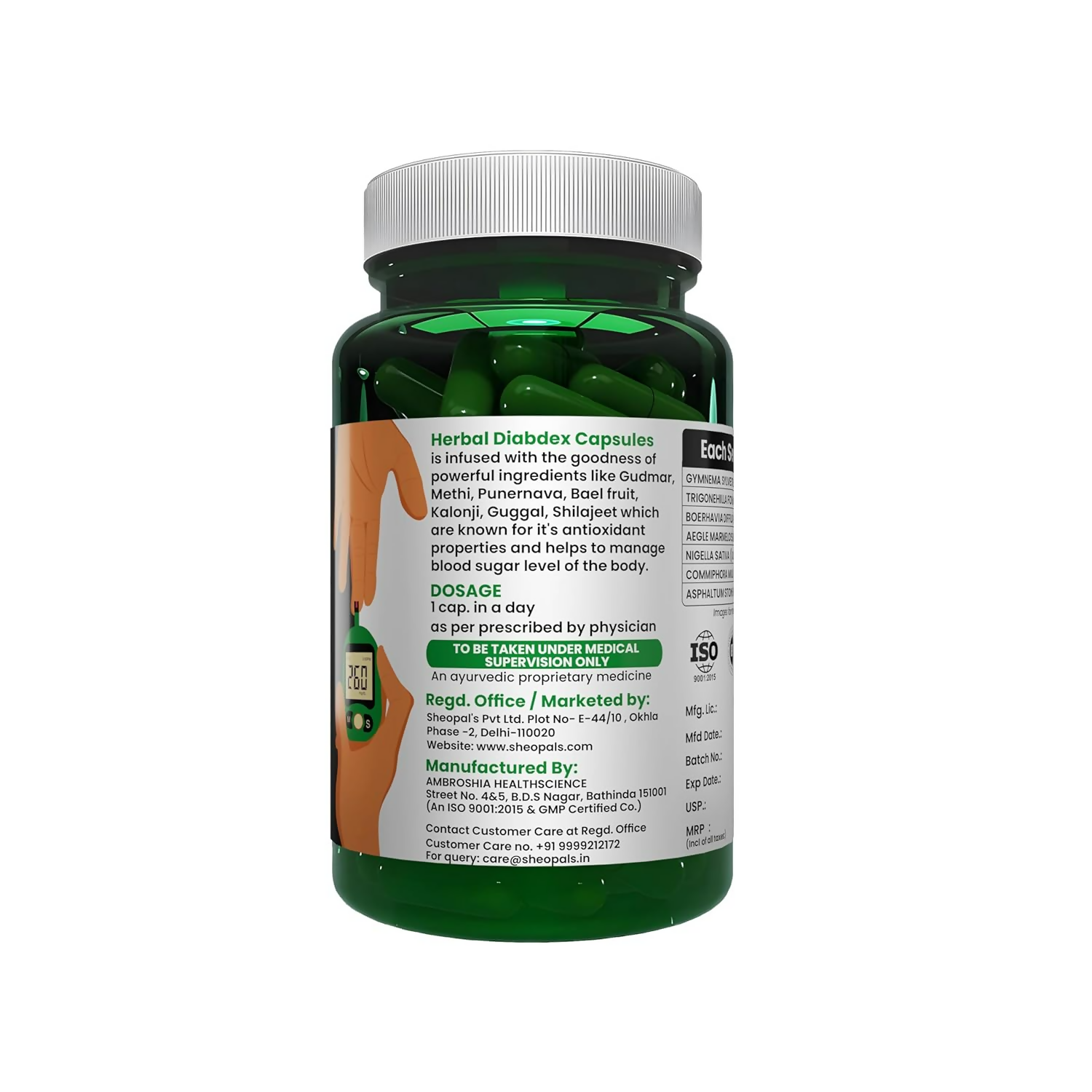 Sheopal's Herbal Diabdex Diabetes Capsules Genie India