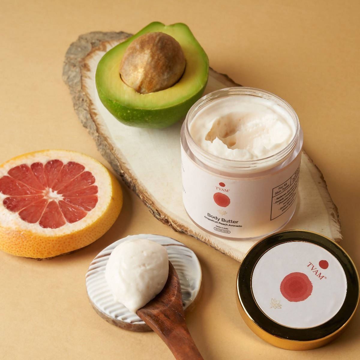 Tvam Grapefruit Peach Avocado Body Butter  Grab2Buy Tvam Naturals Grab2Buy