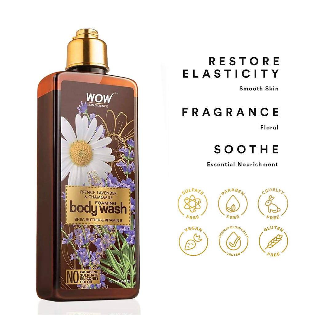 Wow Skin Science French Lavender & Chamomile Foaming Body Wash  Grab2Buy Wow Skin Science Grab2Buy