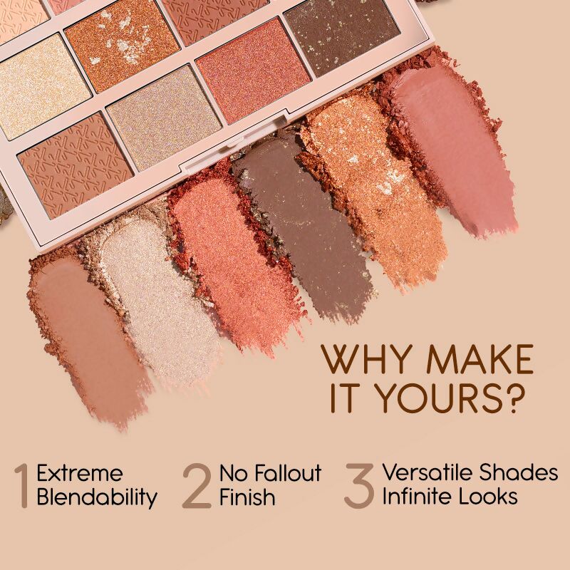 Kay Beauty By Katrina Kaif Multi Texture Eyeshadow Palette - Sunkissed 