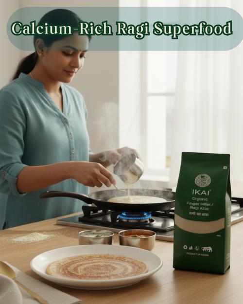 IKAI Organic Finger Millet/Ragi Atta 