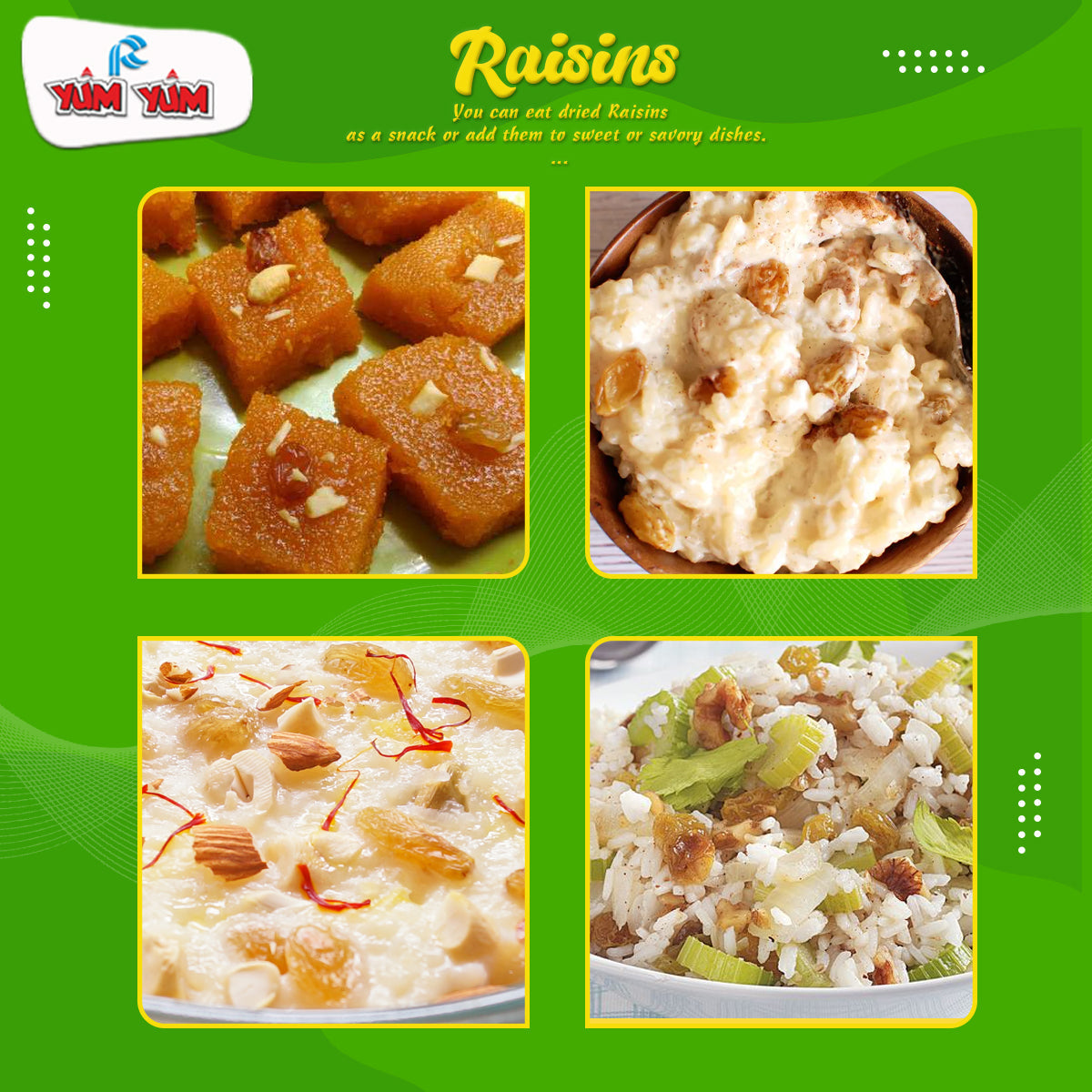 Yum Yum Green Raisins Box  Grab2Buy Yum Yum Grab2Buy