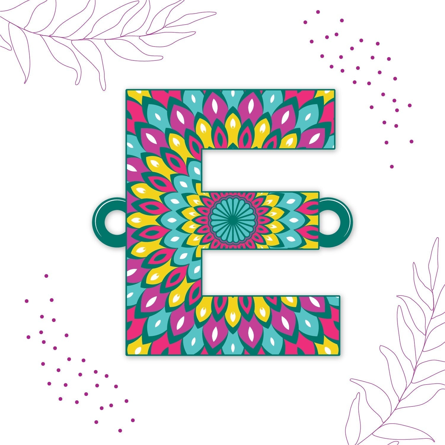 Indianvibez Alphabet E Wooden Rakhi - Kids Rakhi - Swadesiicart