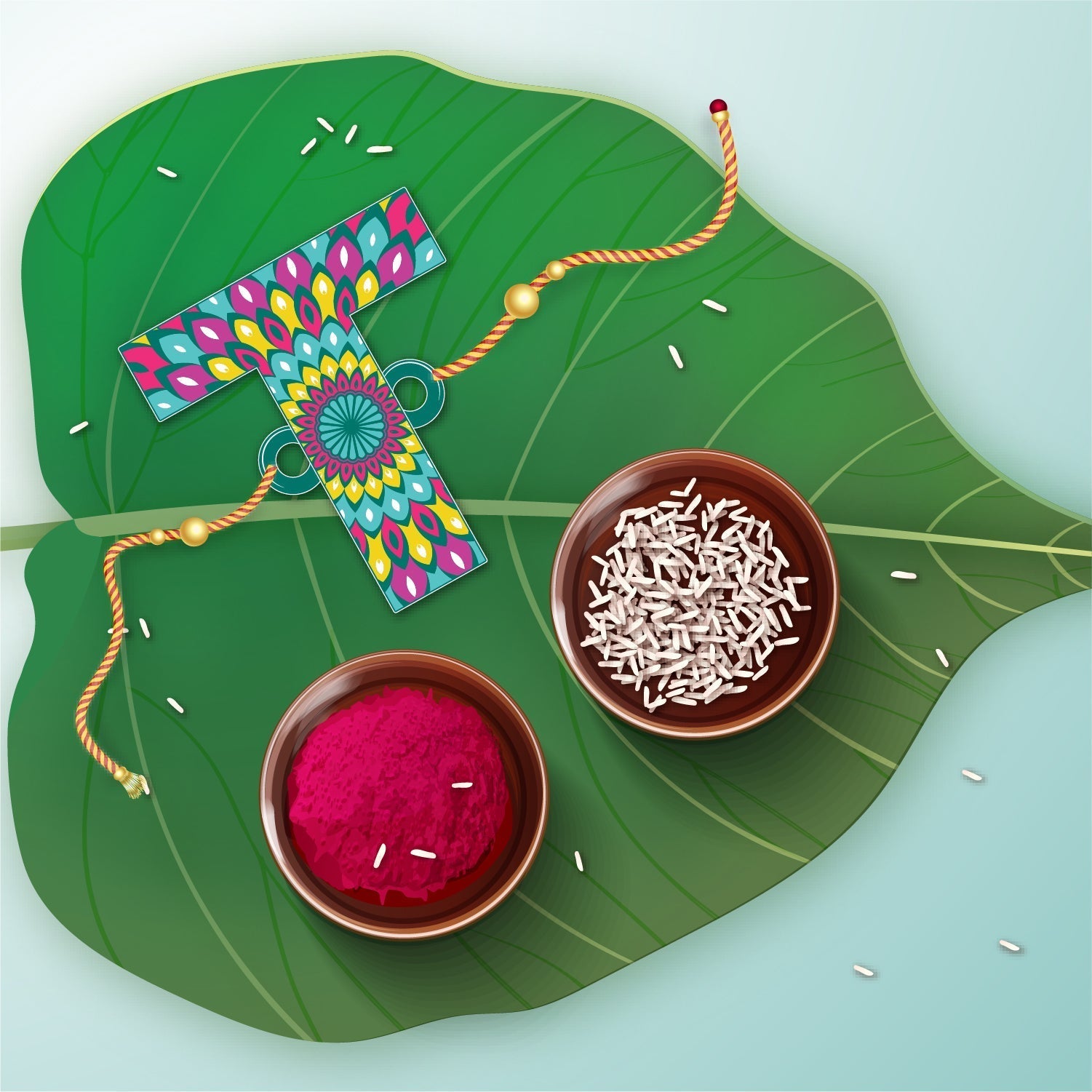 Indianvibez Alphabet T Wooden Rakhi - Kids Rakhi - Swadesiicart