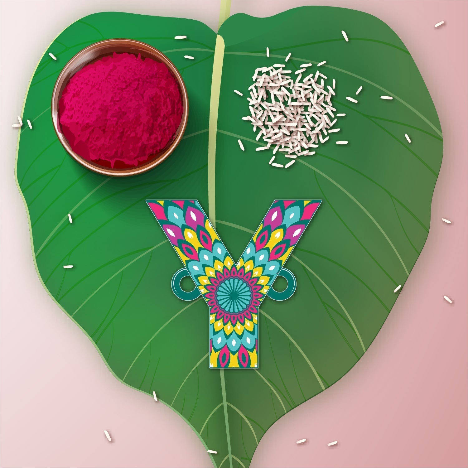 Indianvibez Alphabet Y Wooden Rakhi - Kids Rakhi - Swadesiicart