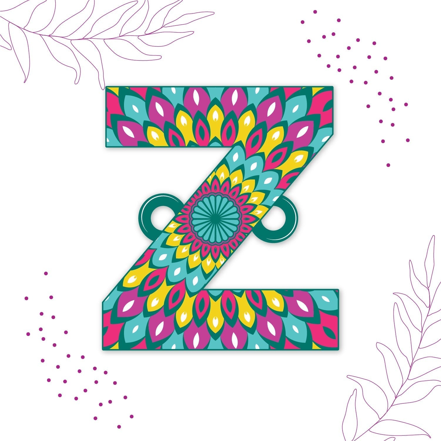 Indianvibez Alphabet Z Wooden Rakhi - Kids Rakhi - Swadesiicart