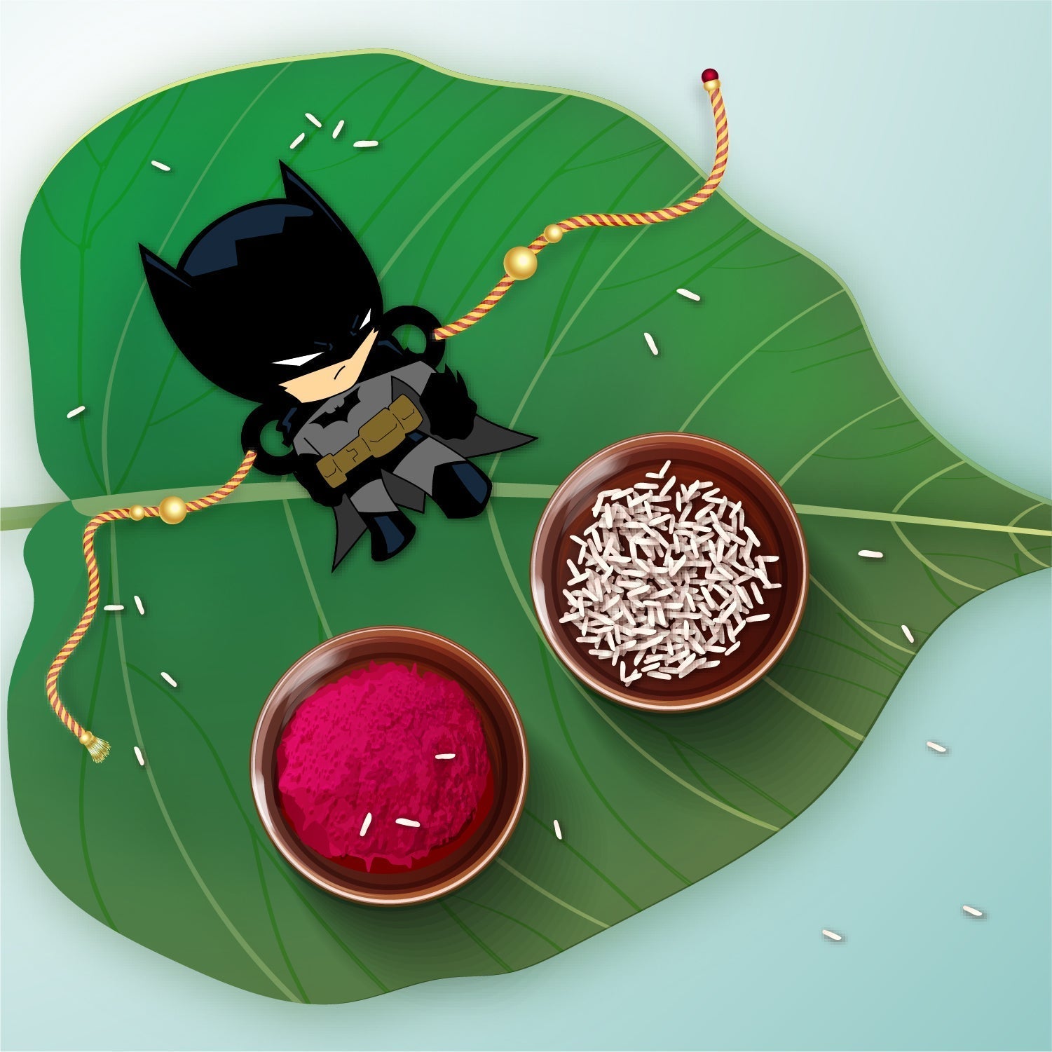 Indianvibez Batman Wooden Rakhi - Kids Rakhi - Swadesiicart