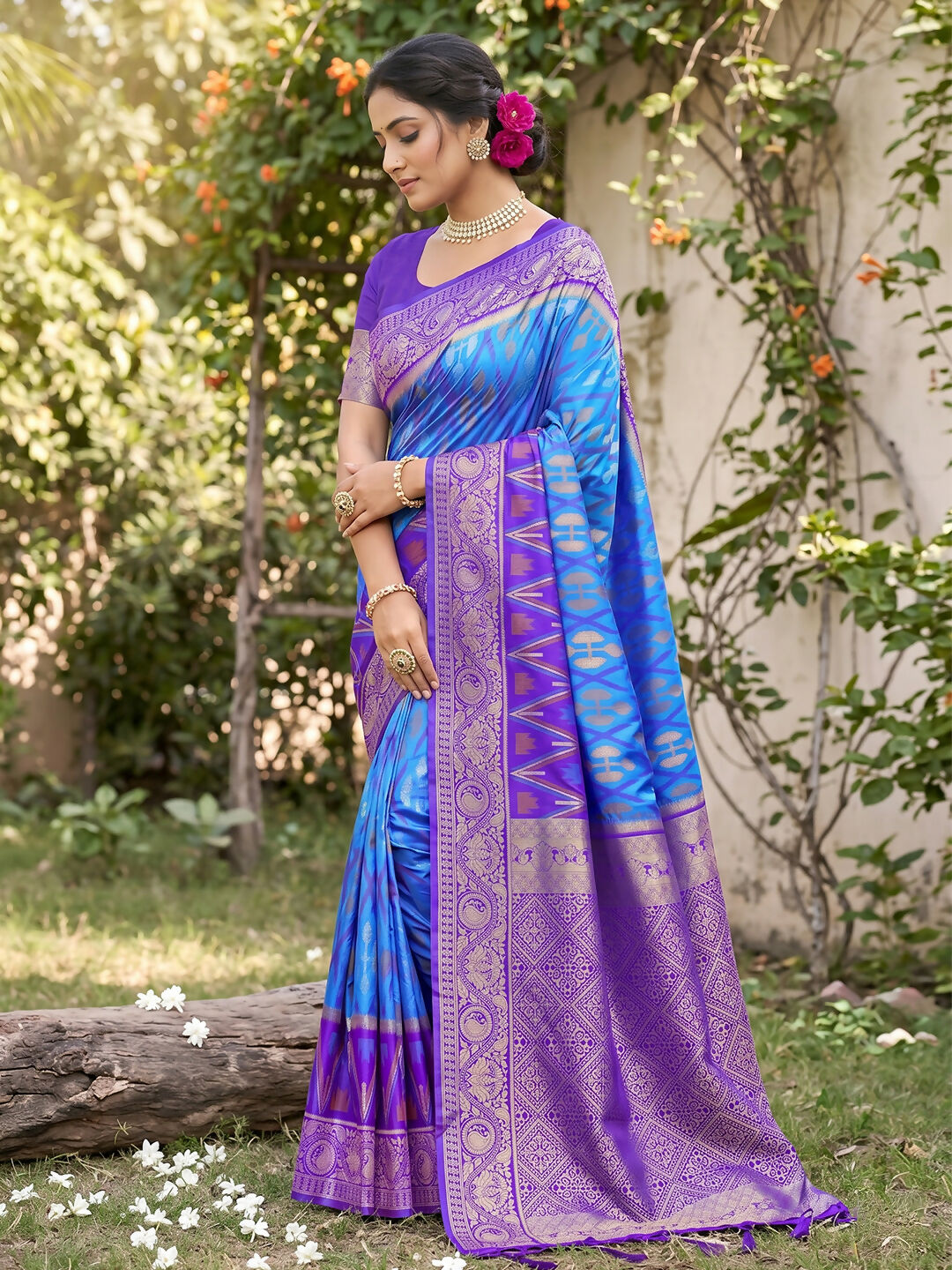 Shree Shyam Fashion Sky Blue Soft Silk Saree