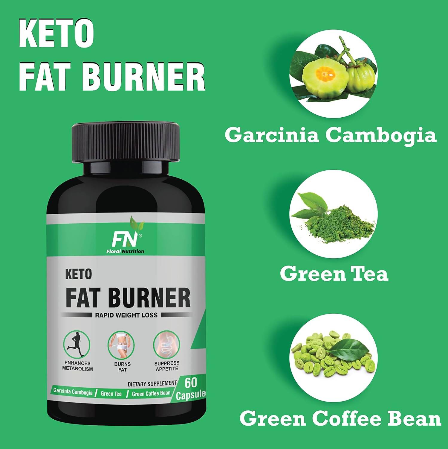 Floral Nutrition Keto Fat Burner Capsules - Grab2buy