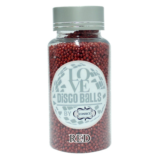 Confect Red Disco Balls Sprinkles 2 MM